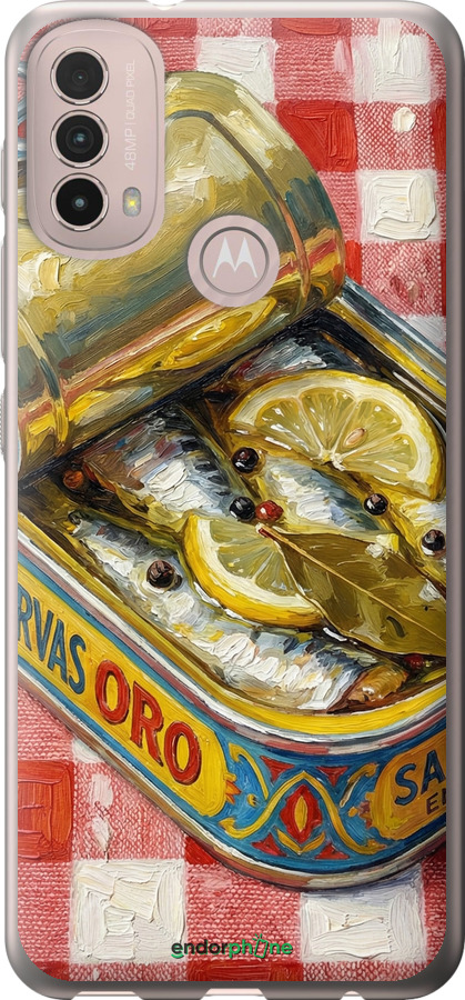 Силіконовий чехол Vintage Sardine Tin Phone для Motorola E40 - 6772u-2660 изображение 