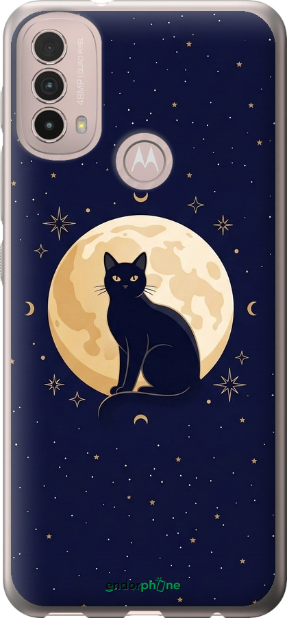 Силиконовый чехол Cute Cat Celestial/Witchy для Motorola E40 - 6787u-2660 изображение 