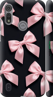 3D пластиковый матовый чехол Coquette Ribbons Dark Coquette для Motorola E6i - 6767m-2355 изображение 