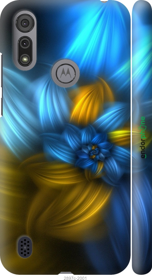

3D пластиковий матовий чохол "Візерунок 46" для Motorola E6s, Синій