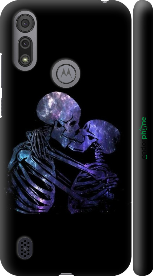 3D пластиковый матовый чехол С изображением скелета для Motorola E6s - 6537m-2001 изображение 
