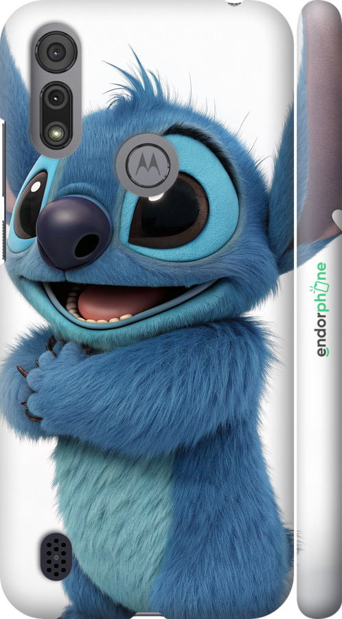 3D пластиковий матовий чехол Стіч 1 для Motorola E6i - 6686m-2355 изображение 