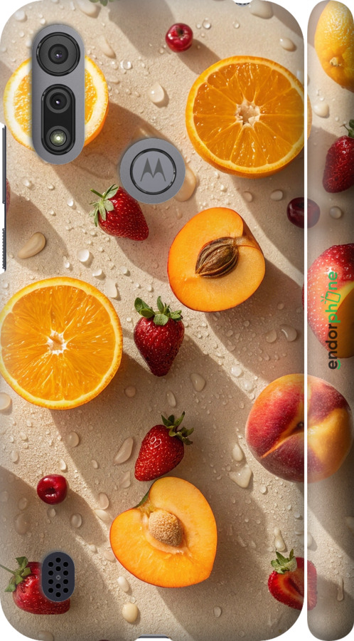 3D пластиковий матовий чехол Фрукти 3 для Motorola E6i - 6703m-2355 изображение 