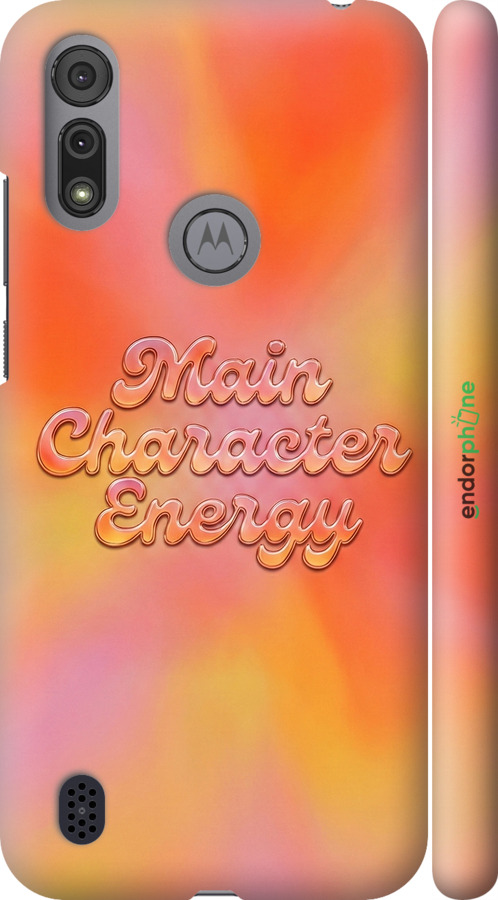 3D пластиковый матовый чехол Aura Gradient Main Character Energy Aesthetic Y2K для Motorola E6i - 6783m-2355 изображение 