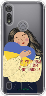 Силіконовий протиударний с посиленими кутами чехол Українка v2 для Motorola E6i - 5264sp-2355 изображение 