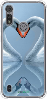 Силикон с усиленными углами чехол Лебеди для Motorola E6i - 6007sp-2355 изображение 