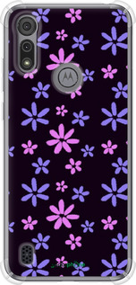 Силіконовий протиударний с посиленими кутами чехол з квітами для Motorola E6i - 6258sp-2355 изображение 