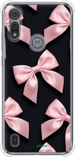 Силикон с усиленными углами чехол Coquette Ribbons Dark Coquette для Motorola E6i - 6767sp-2355 изображение 