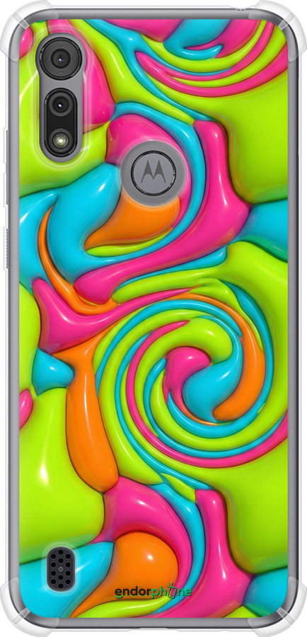 Силикон с усиленными углами чехол Y2K Jelly Dream для Motorola E6i - 6780sp-2355 изображение 