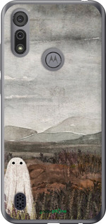 Силиконовый чехол Одинокий призрак на фоне гор для Motorola E6i - 6486u-2355 изображение 
