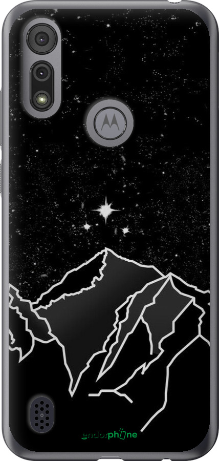 Силиконовый чехол Минималистический горный пейзаж для Motorola E6s - 6438u-2001 изображение 
