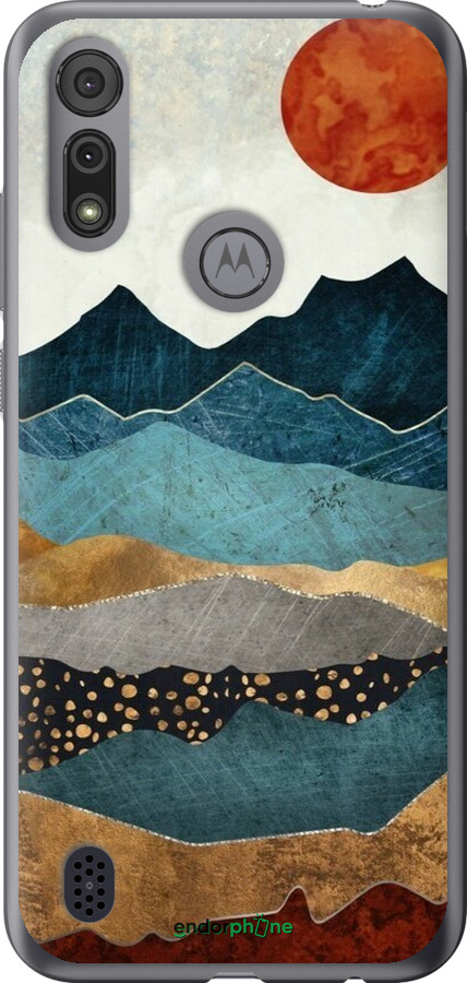 Силиконовый чехол Янтарный закат для Motorola E6s - 6475u-2001 изображение 