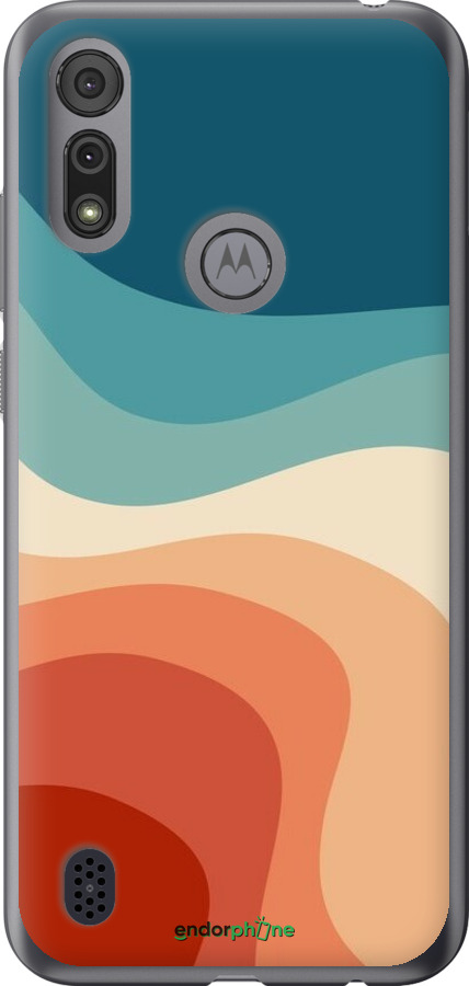 Силиконовый чехол В стиле ретро с волнами для Motorola E6i - 6531u-2355 изображение 