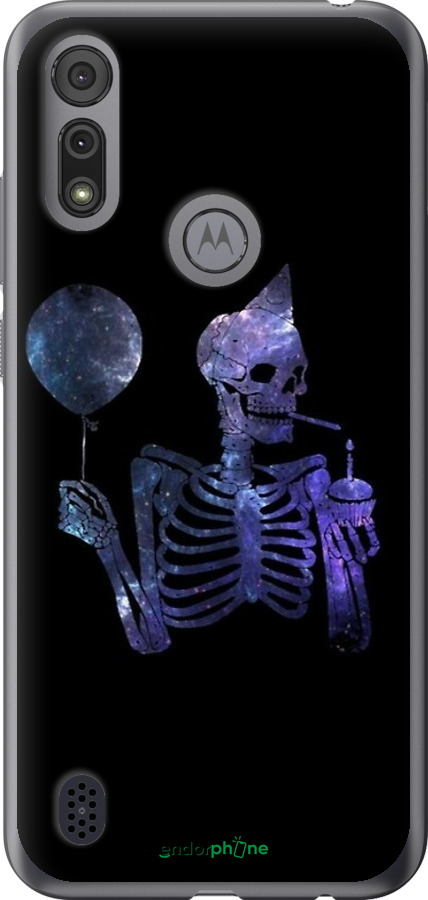 Силиконовый чехол Скелетное искусство для Motorola E6i - 6536u-2355 изображение 