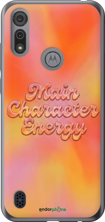 Силиконовый чехол Aura Gradient Main Character Energy Aesthetic Y2K для Motorola E6s - 6783u-2001 изображение 