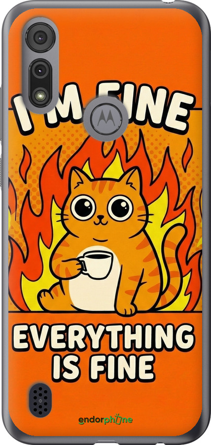 Силіконовий чехол Funny Cat для Motorola E6i - 6786u-2355 изображение 