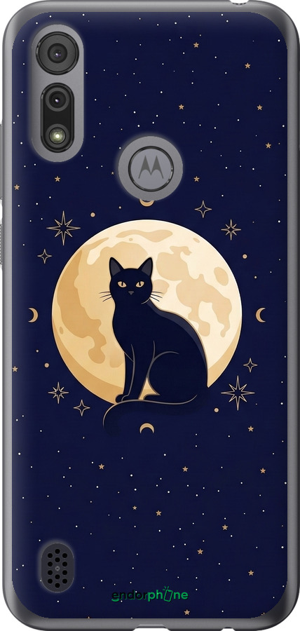 Силіконовий чехол Cute Cat Celestial/Witchy для Motorola E6i - 6787u-2355 изображение 