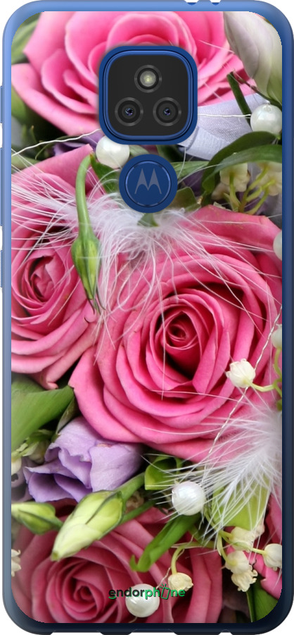 

Силіконовий чохол "Ніжність" для Motorola E7 Plus, Рожевий