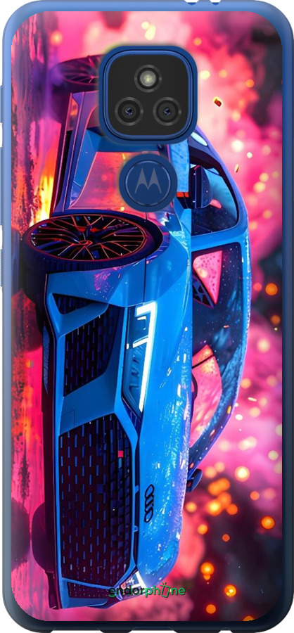 Силіконовий чехол Ауди для Motorola E7 Plus - 6286u-2107 изображение 