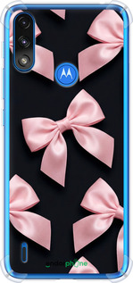 Силикон с усиленными углами чехол Coquette Ribbons Dark Coquette для Motorola E7 Power - 6767sp-2284 изображение 