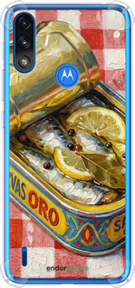 Силикон с усиленными углами чехол Vintage Sardine Tin Phone для Motorola E7 Power - 6772sp-2284 изображение 