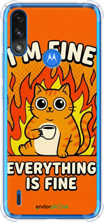 Силіконовий протиударний с посиленими кутами чехол Funny Cat для Motorola E7 Power - 6786sp-2284 изображение 