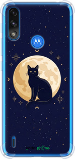 Силіконовий протиударний с посиленими кутами чехол Cute Cat Celestial/Witchy для Motorola E7 Power - 6787sp-2284 изображение 