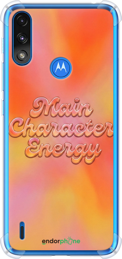 Силіконовий протиударний с посиленими кутами чехол Aura Gradient Main Character Energy Aesthetic Y2K для Motorola E7 Power - 6783sp-2284 изображение 