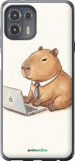 Силіконовий чехол Funny Capybara CEO Working для Motorola Edge 20 Lite - 6777u-2496 изображение 