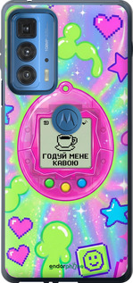 Силиконовый чехол 'Y2K Aesthetic Retro Pet: Годуй мене кавою' для Motorola Edge 20 Pro изображение 1