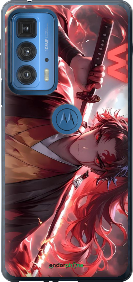 Силиконовый чехол Аниме воин для Motorola Edge 20 Pro - 6281u-2662 изображение 