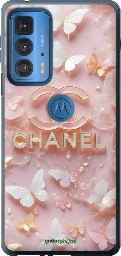 Силиконовый чехол Шанель для Motorola Edge 20 Pro - 6366u-2662 изображение 