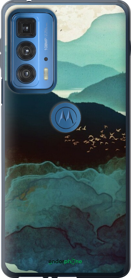 Силиконовый чехол С изображением гор Индиго для Motorola Edge 20 Pro - 6484u-2662 изображение 