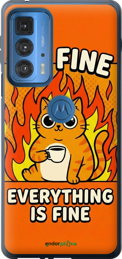 Силіконовий чехол Funny Cat для Motorola Edge 20 Pro - 6786u-2662 изображение 