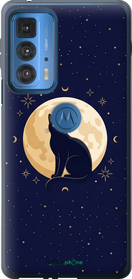 Силіконовий чехол Cute Cat Celestial/Witchy для Motorola Edge 20 Pro - 6787u-2662 изображение 