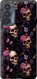 TPU чехол Черепи та троянди для Motorola Edge 20 - 6316b-2497 изображение 
