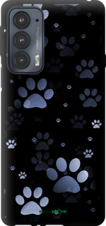 TPU чехол С синими отпечатками лап для Motorola Edge 20 - 6441b-2497 изображение 
