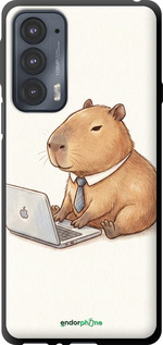 TPU чехол Funny Capybara CEO Working для Motorola Edge 20 - 6777b-2497 изображение 