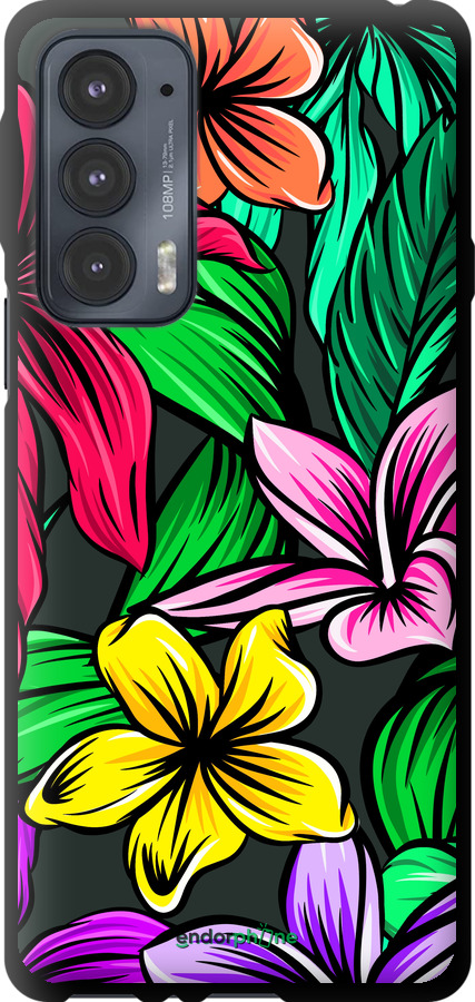 TPU чехол Тропические цветы 1 для Motorola Edge 20 - 4753b-2497 изображение 