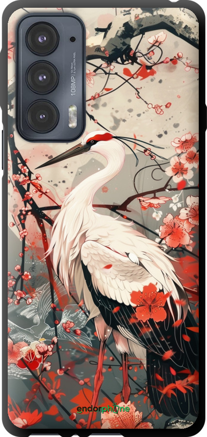 TPU чехол Аист в цвету сакуры для Motorola Edge 20 - 6109b-2497 изображение 