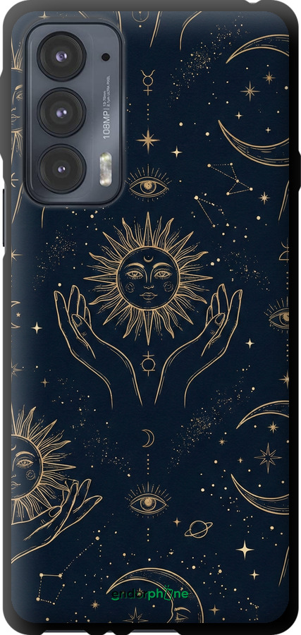 TPU чехол Celestial Harmony: Sun & Moon Gold Mystic Pattern для Motorola Edge 20 - 6778b-2497 изображение 