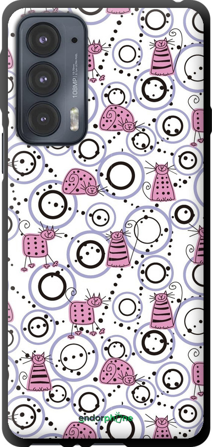 TPU чехол Смешные коты для Motorola Edge 20 - 907b-2497 изображение 