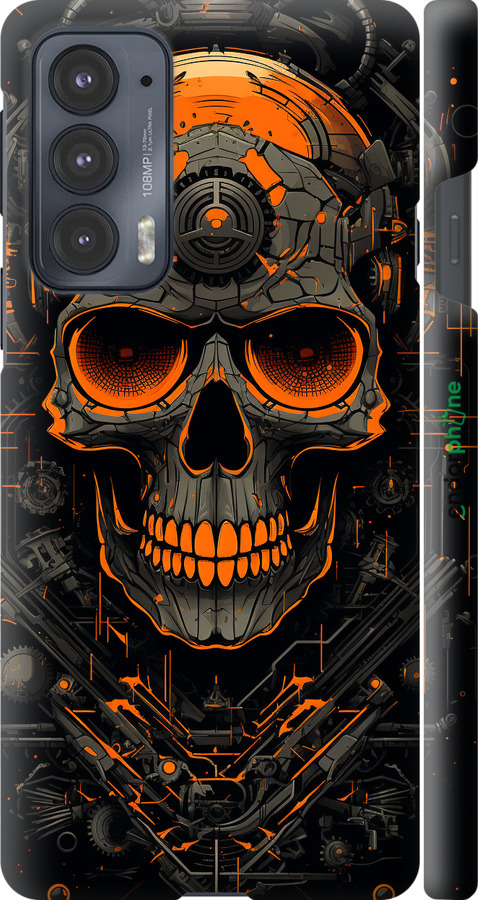 3D пластиковый матовый чехол Череп для Motorola Edge 20 - 5952m-2497 изображение 