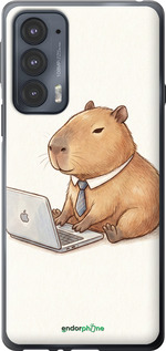 Силиконовый чехол 'Funny Capybara CEO Working' для Motorola Edge 20 изображение 1