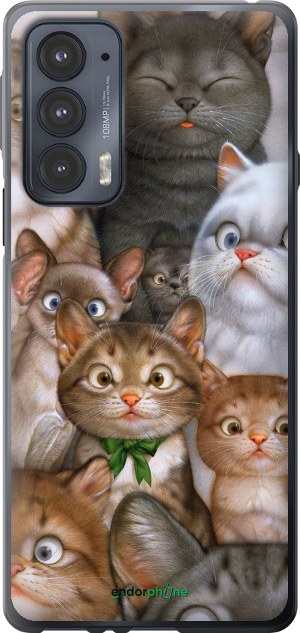 

Силіконовий чохол "Коти" для Motorola Edge 20