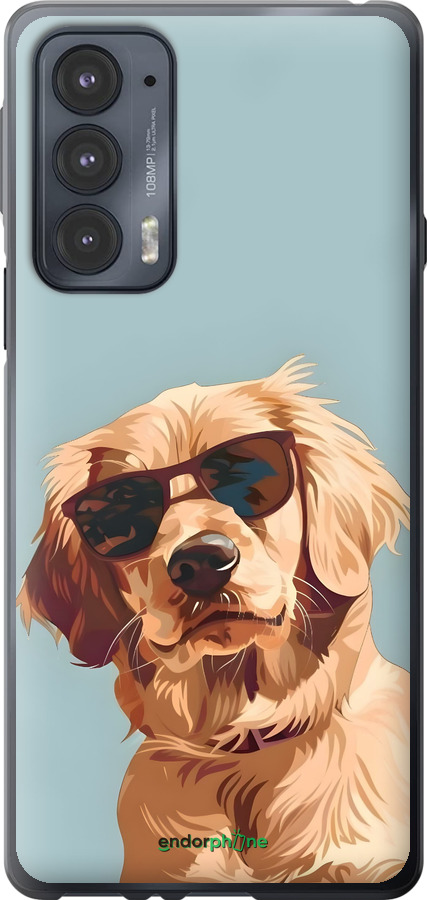 Силиконовый чехол Пес в очках для Motorola Edge 20 - 6381u-2497 изображение 