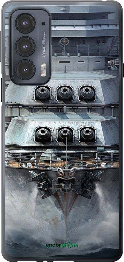 Силіконовий чехол Лінкор, world of tanks, wargaming, військовий корабель для Motorola Edge 20 - 6453u-2497 изображение 