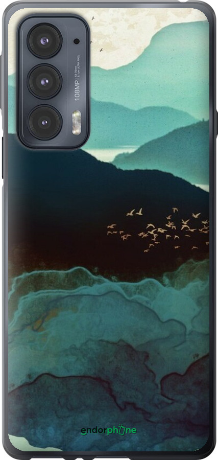 Силиконовый чехол С изображением гор Индиго для Motorola Edge 20 - 6484u-2497 изображение 