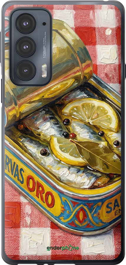 Силиконовый чехол Vintage Sardine Tin Phone для Motorola Edge 20 - 6772u-2497 изображение 