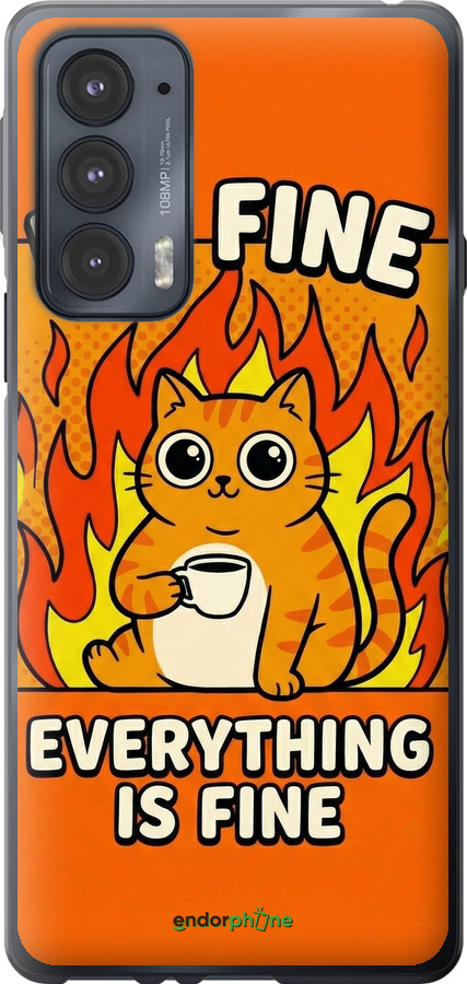 Силиконовый чехол Funny Cat для Motorola Edge 20 - 6786u-2497 изображение 